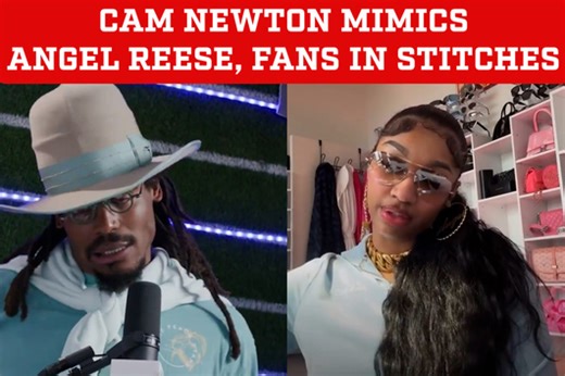 Cam Newton mimics Angel Reese's viral video and WNBA fans cry with laughter