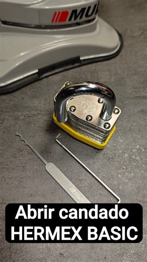 Apertura de candado HERMEX BASIC laminado con Rake Bogotá #locksport #locksmith #cerrajero #fypreelsシ゚ #satysfying | Kyb Locks