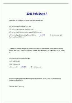 2025 Pals Exam A 2