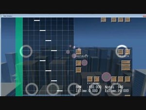 【C++】スマホ音ゲー制作風景 ボタンとノーツの配置