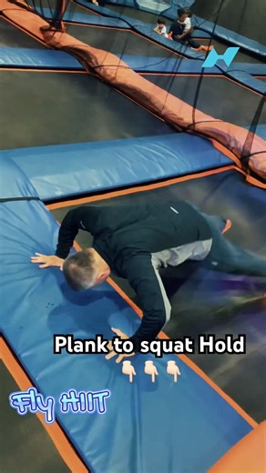 Exercise- Plank to squat hold ⚡️