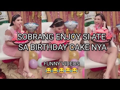 SOBRANG ENJOY SI ATE SA BIRTHDAY CAKE NYA, PINOY MEMES, FUNNY VIDEOS