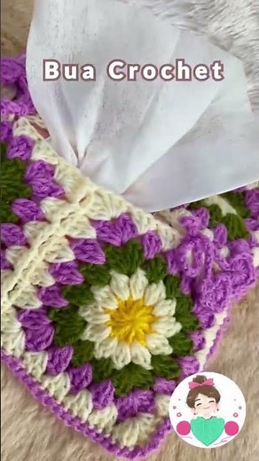 Pocket Tissue Holder Crochet 🌼 A221