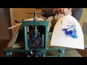 drypoint print using card