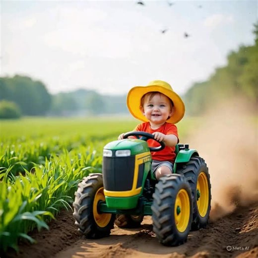 Incredible Kids Driving Mini Tractors