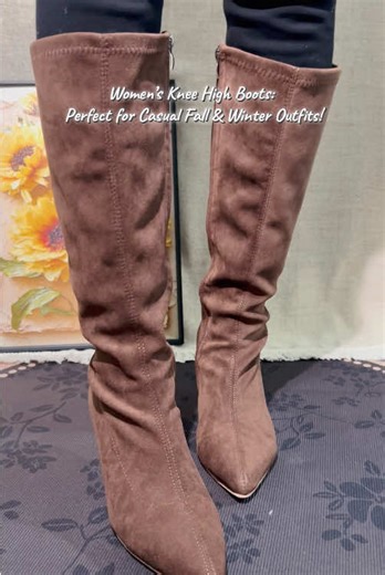 Women’s Knee High Boots: Perfect for Casual Fall & Winter Outfits!#kneehighboots #fallwinterfashion #suedefootwea