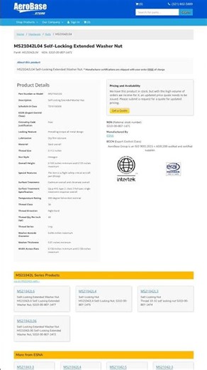 PN MS21042L04 - performance breakdown