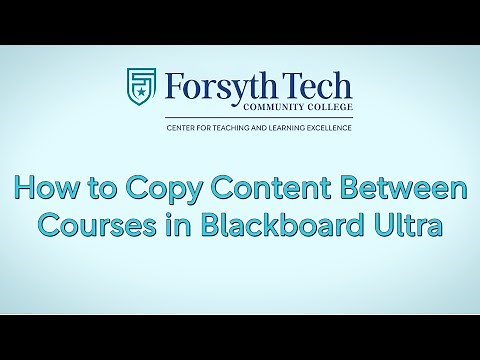 How to Copy Content Between Courses in Blackboard Ultra