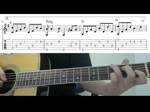 Wonderful Tonight (Eric Clapton) - Easy Fingerstyle Guitar Playthrough Tutorial Lesson With Tabs