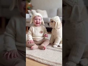 🎬 Tiny paws, big smiles 🐶👶💛