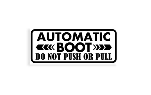 Automatic Boot Do Not Push or Pull Sticker Vinyl Decal - Etsy