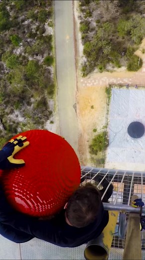 Giant LEGO Bowling Ball Breaks into Pieces