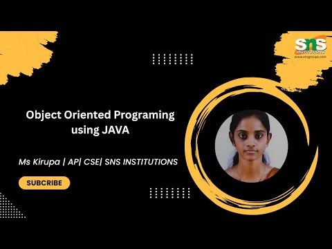 Byte Stream and Character Stream | OOPS in Java | SNS INSTITUTIONS