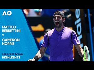 Matteo Berrettini v Cameron Norrie Highlights | Australian Open 2025 First Round
