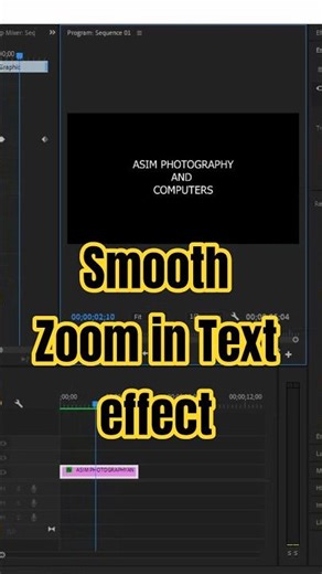 Zoom In Text effect in Premiere Pro 💥 #texteffect #videoediting #premierepro #editing #edittips