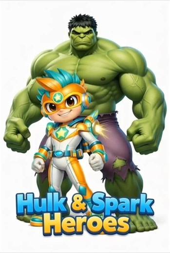 Hulk and Spark use technology to protect #hulk #spark #kids #kidsfun #dance