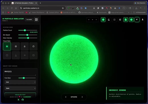 3D粒子系统构建门槛彻底打掉了！一个新工具上线，只需文本描述就能生成完整的3D粒子系统，并迅速导出生产就绪的React或Three.js代码。开发者不再需要掌握复杂的编程技能，借助这个免费工具，任何人都能快速进入高质量3D内容创作领域，极大推动行业发展速度。