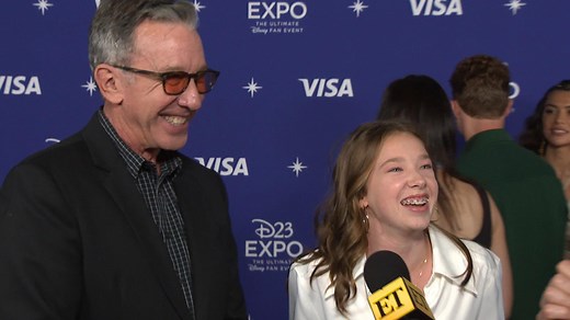 Tim Allen and his daughter, Elizabeth Allen, chat with ET at the D23 Expo about their new limited series, 'The Santa Clauses,' which premieres Nov. 16 on Disney . | Entertainment Tonight