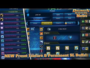DMO News : Preset system & Permanent Shadow lab buffs! - Digimon Masters Online NADMO