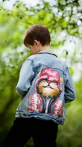 Custom Denim Jacket Cat in Hat for a Gift - Etsy