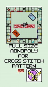Full Monopoly Pattern in Cross Stitch Classic version or Personal Center #monopoly #crossstitch | Teach Me Graphghan TMG