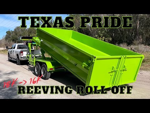 Texas Pride Reeving Roll Off Trailer 18k Axles 16k GVWR