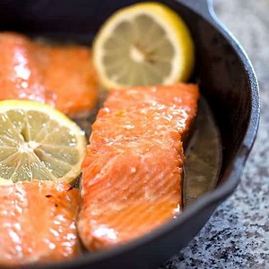 Honey Lemon Skillet Salmon - The Wholesome Dish
