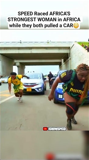 SPEED Raced AFRICA'S STRONGEST WOMAN In AFRICA😳🇿🇼 #ishowspeed #zimbabwe #race