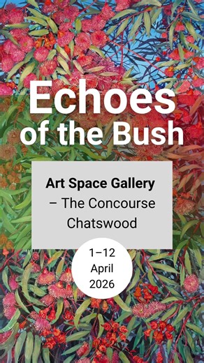 It’s almost one month until a very special moment — my solo exhibition at Art Space Gallery – The Concourse, Chatswood. For nearly two years, I have been studying our local Australian bush through painting. That sustained exploration has grown into Echoes of the Bush — a series of tree portraits and bush textures that celebrate the individuality of native flora and invite a deeper connection to it. This exhibition reflects my desire to connect more closely to this land and to highlight its beaut