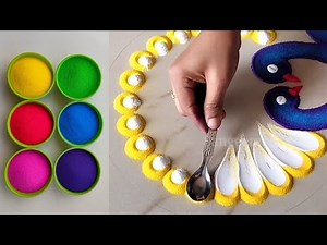 🍧😍Learning Rangolis & Designs 2107 with Multi-Colors Sand | Learning Videos for Kids #learncolors
