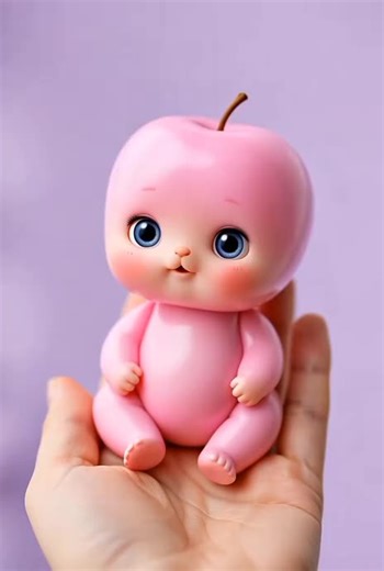 ❤️ cute baby made of glossy red apple, floating in outer space among stars and distant galaxies, wearing a tiny transparent astronaut helmet, soft reflections on the apple skin from distant starlight, gentle zero-gravity pose with tiny arms and legs slightly spread, soft cosmic glow, cinematic lighting, highly detailed #aiviral #FYP #grow #foryoupage❤️❤️ #viral_video