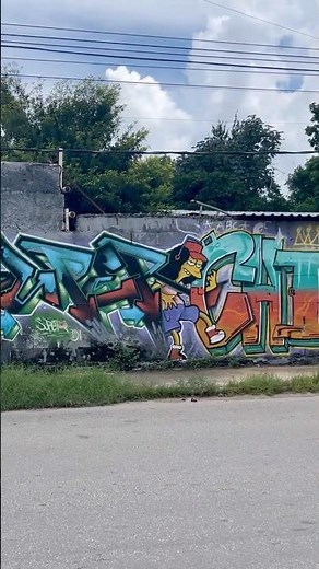 Bart Simpson Graffiti: Mischief Meets Street Art #bartsimpson #urbanart #graffitiart #graffitimural