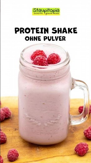 Protein Shake OHNE Pulver und ohne Zucker selber machen 🍓💪 | Sättigend und aus nur 4 Zutaten