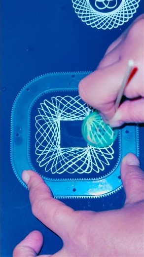 Spirograph Magic: Watch this square pattern form! 🔲✨ #art #spirograph