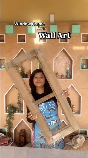 Old window frame turned into Wall Art #restoration #diychannel #diycrafts #diyideas #diyinspo