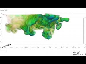 Cool air descending in a simulation of a downburst-producing thunderstorm