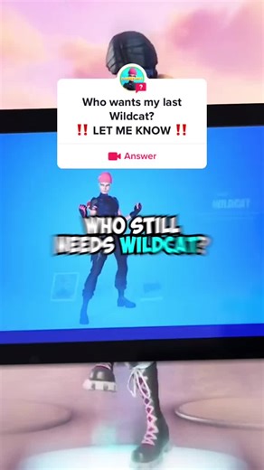 #question from @wildcatdeals Who still needs Wildcat? 🥳 #fortnite #fyp