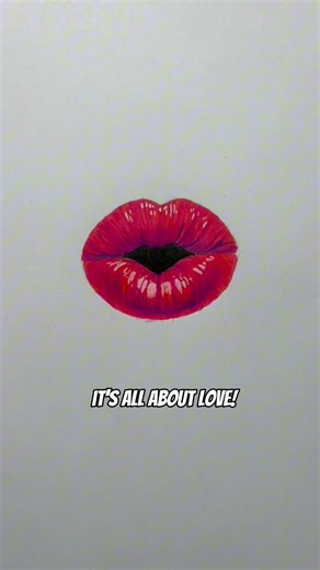 Follow along and I will show you how to draw some kissy lips!👄 want the realtime slow version? Check out my beginners drawing club! #kiss #lips #drawinglessons #art | Iamshaneburke