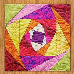 Folded Roses Quilt Block PDF Pattern With Video Tutorial || 6, 8, 10, 12, and 14 Inch Size Versions Included - Etsy Canada