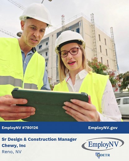 $112,000 - $179,500 annually for this #Construction Manager opportunity in #Reno. #Explore details at: tinyurl.com/29tngc46 | Employ NV of Northern Nevada