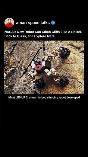 Nasa's New Robot Can Climb Cliffs Like A Spider, Stick to Glass & Explore Mars #robot #nasa #shorts
