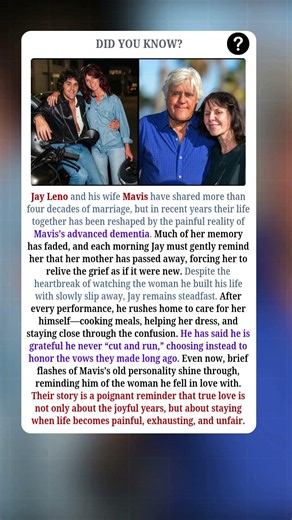 Jay Leno’s Devotion to His Wife Will Break Your Heart