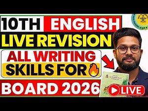 LIVE🔴 | CLASS 10TH ENGLISH WRITING SKILLS | ONE SHOT | 10TH ENGLISH BOARD EXAM 2026 | JR TUTORIALS