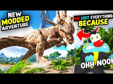 WE LOST EVERYTHING | ARK in HARDCORE MODE! | NEW ARK Modded Episode #4 .ft Oggy