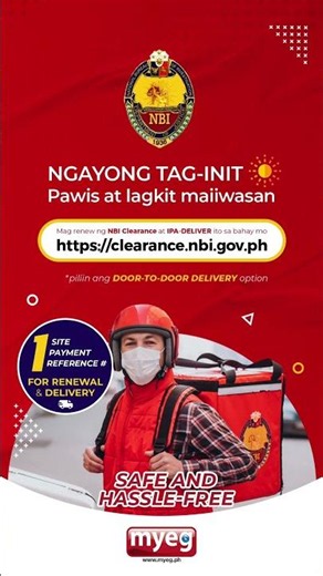 Renew your NBI Clearance online and have it delivered to your home.