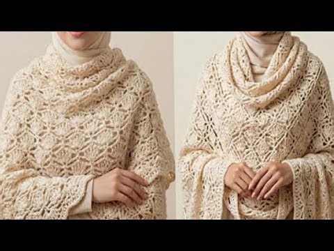 Rectangle Shawl Crochet Pattern| Crochet Shawl | Crochet Shawl Design | Lace Crochet Shawl Design