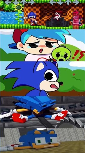 Sonic vs Boyfriend & Girlfriend in Minecraft 💥😱Something Strange Happened #fnf #sonic #minecraft