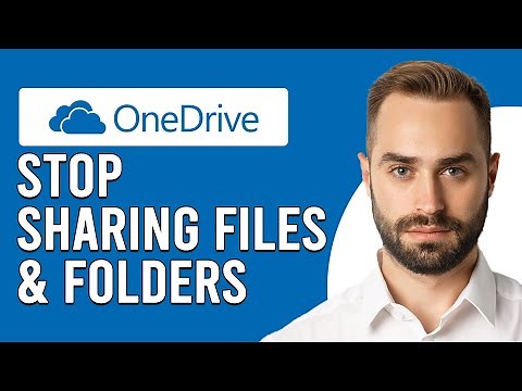 How To Stop OneDrive Sharing Files And Folders (How To Disable OneDrive Sharing Files/Folders)