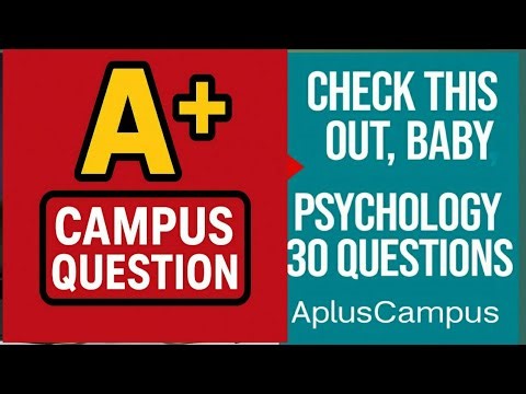 Psychology Mid Exam | Chapter 3 | 30 Freshman Questions | Aplus Campus Question