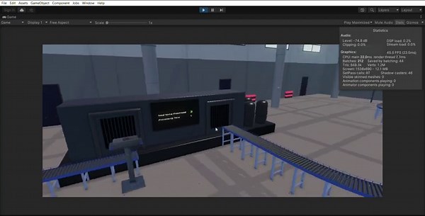 Factory production line simulation (made with unity3D)